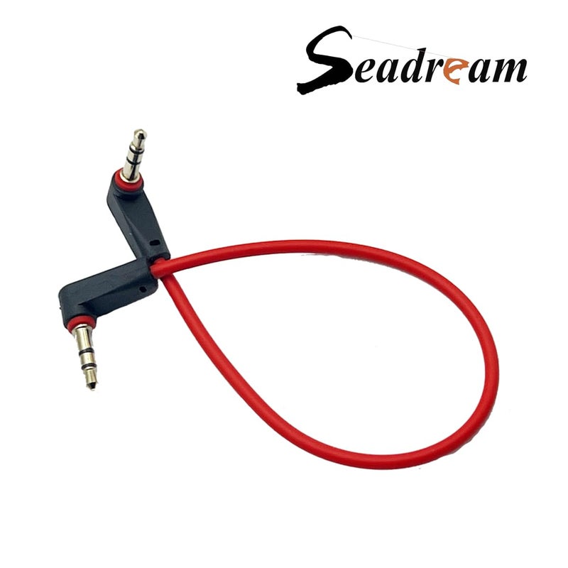 Seadream 3.5mm Audio Cable Short aux Cord 90 Degree 3.5mm Double Male Extension Cord Stereo TRS Aux Cable Portable Compatible for Headphone, Car,Tablets, Speakers,Beats 2Pack 8 inch - Image 3